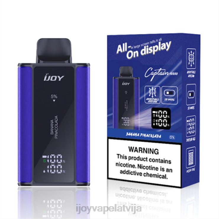 iJOY Vape Latvija - iJOY Bar Captain vienreizējās lietošanas LL68281 banānu pinakolada