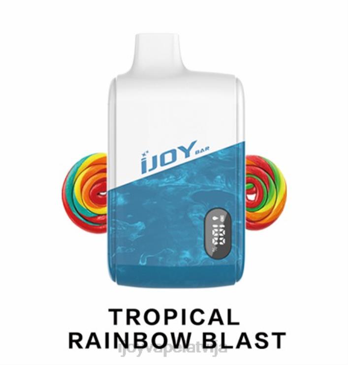 iJOY Bar Review - iJOY Bar IC8000 vienreizējās lietošanas LL682197 tropu varavīksnes sprādziens