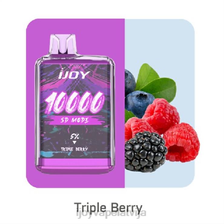 iJOY Vape Flavors - iJOY Bar SD10000 vienreizējās lietošanas LL682173 trīskāršā oga