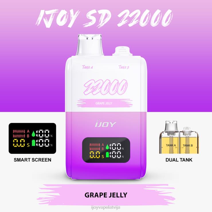 iJOY Vape Flavors - iJOY SD 22000 vienreizējās lietošanas LL682153 vīnogu želeja