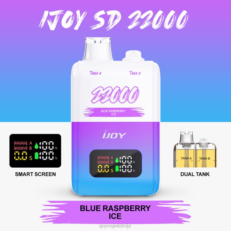 iJOY Vape Order Online - iJOY SD 22000 vienreizējās lietošanas LL682149 zilo aveņu ledus